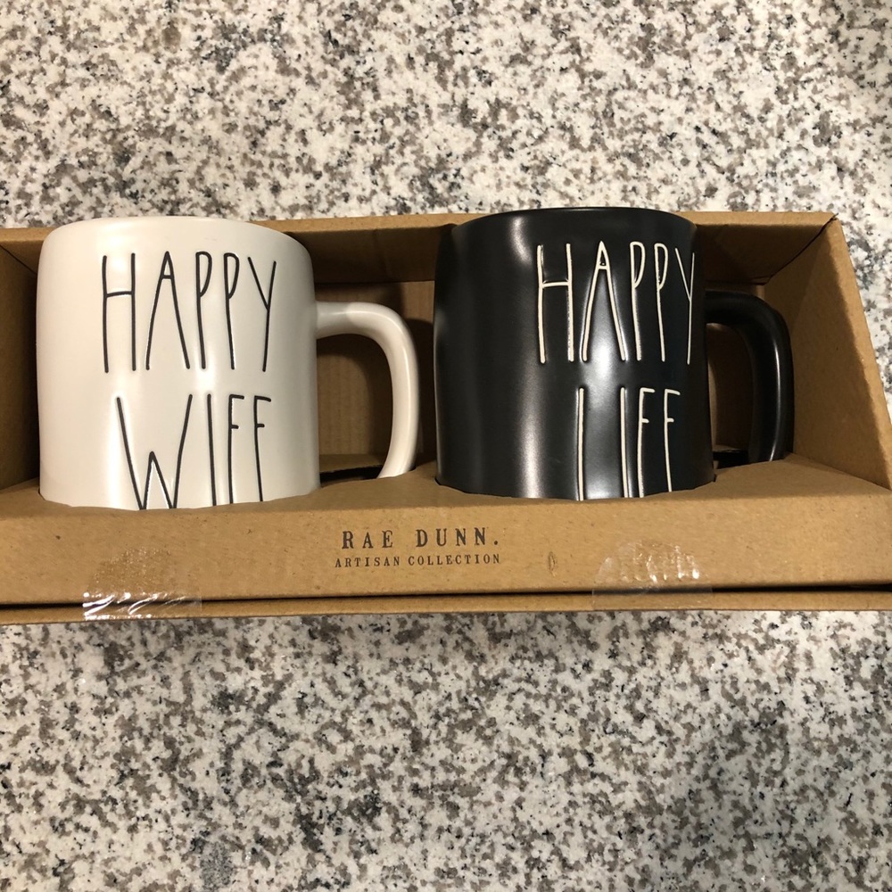 Rae Dunn Mr & Mrs mug set